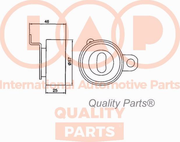 IAP QUALITY PARTS 127-17080 - Натяжной ролик, зубчатый ремень ГРМ autospares.lv