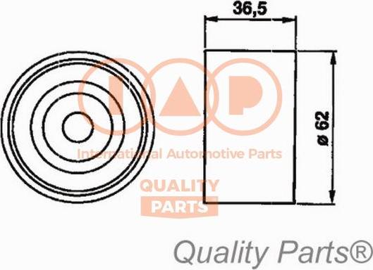 IAP QUALITY PARTS 12717087 - Натяжной ролик, зубчатый ремень ГРМ autospares.lv