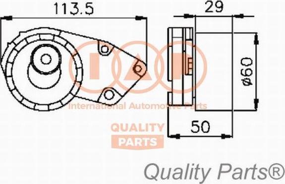 IAP QUALITY PARTS 127-20030 - Натяжной ролик, зубчатый ремень ГРМ autospares.lv