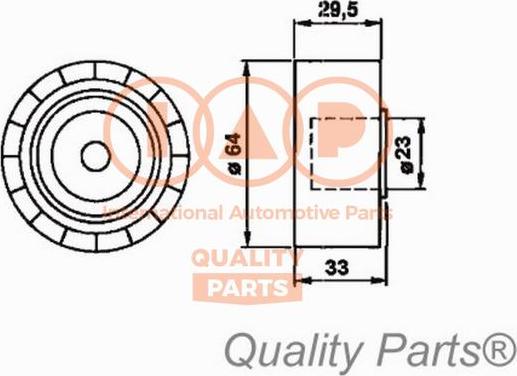 IAP QUALITY PARTS 12720031 - Натяжной ролик, зубчатый ремень ГРМ autospares.lv