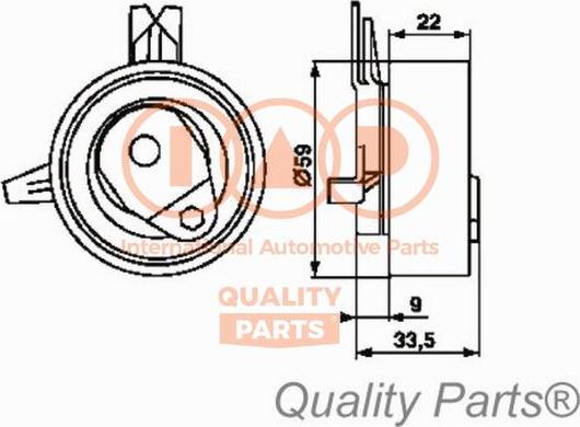 IAP QUALITY PARTS 127-20071 - Натяжной ролик, зубчатый ремень ГРМ autospares.lv