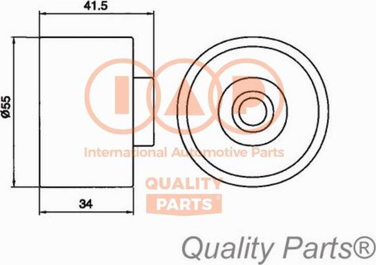 IAP QUALITY PARTS 127-21055 - Натяжной ролик, зубчатый ремень ГРМ autospares.lv