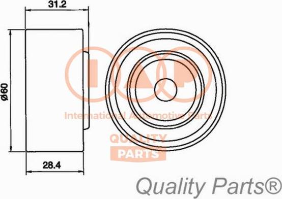 IAP QUALITY PARTS 127-21021 - Натяжной ролик, зубчатый ремень ГРМ autospares.lv