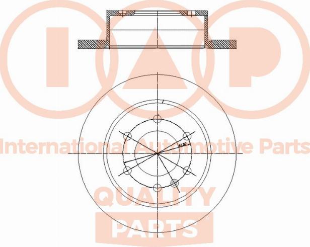 IAP QUALITY PARTS 709-54014 - Тормозной диск autospares.lv