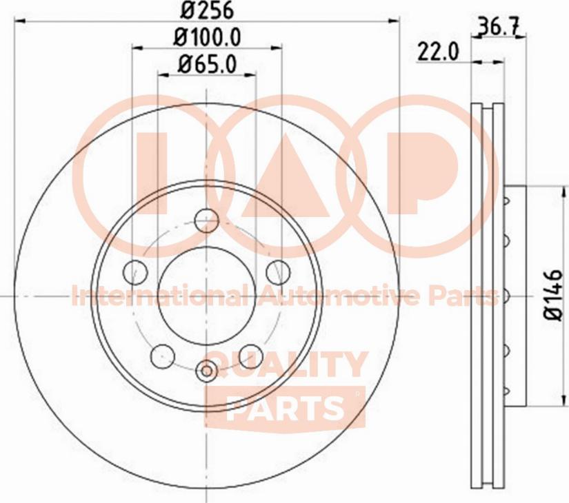 IAP QUALITY PARTS 709-50040 - Тормозной диск autospares.lv