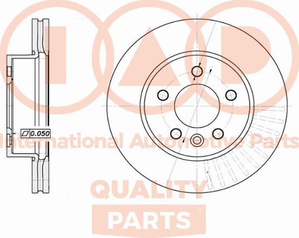 IAP QUALITY PARTS 709-50020 - Тормозной диск autospares.lv