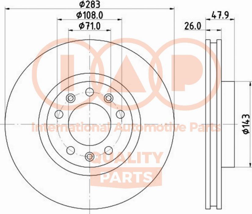 IAP QUALITY PARTS 709-52030 - Тормозной диск autospares.lv