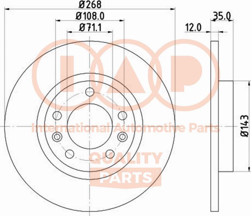 IAP QUALITY PARTS 709-52031 - Тормозной диск autospares.lv