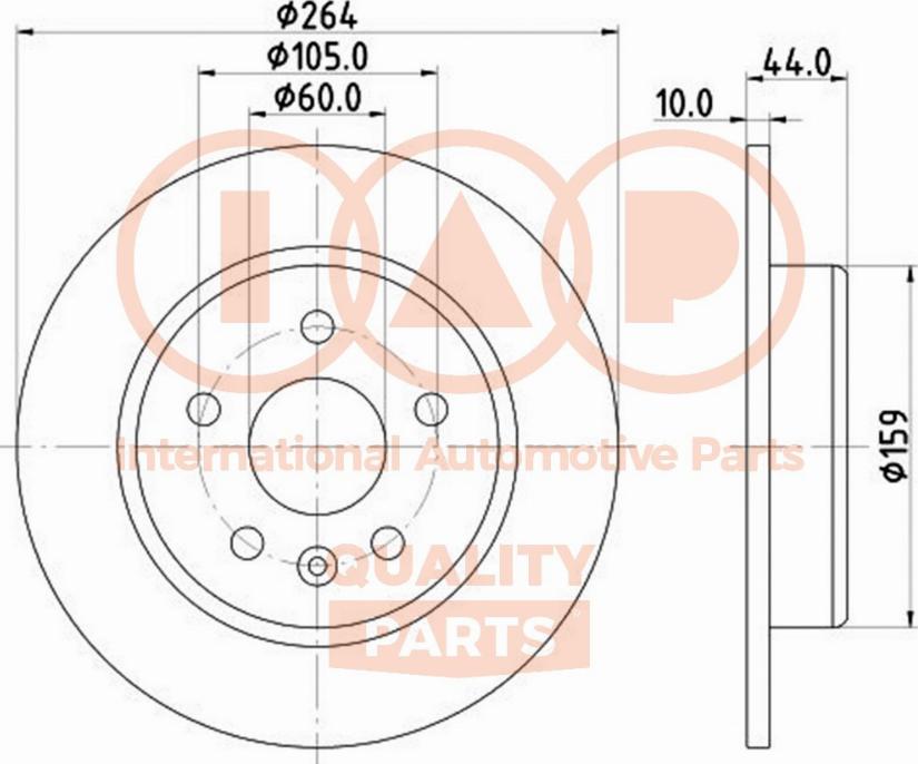 IAP QUALITY PARTS 709-09041 - Тормозной диск autospares.lv