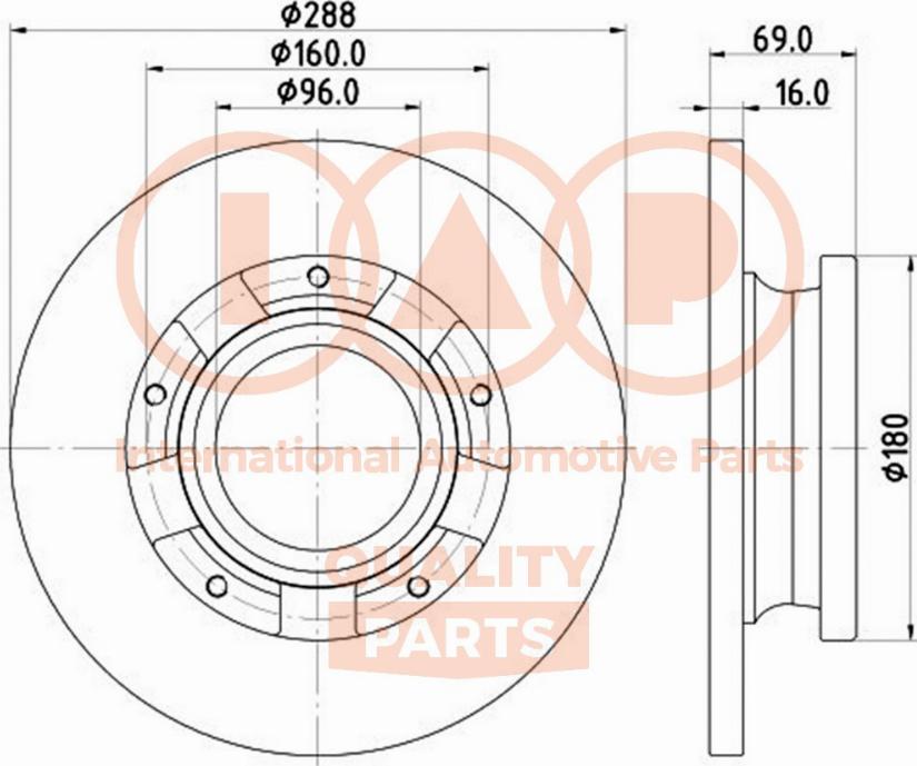 IAP QUALITY PARTS 709-04051 - Тормозной диск autospares.lv