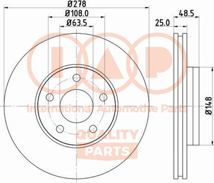 IAP QUALITY PARTS 709-04060 - Тормозной диск autospares.lv