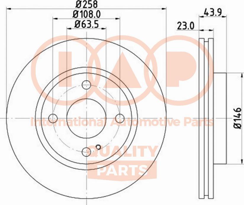 IAP QUALITY PARTS 709-04062 - Тормозной диск autospares.lv