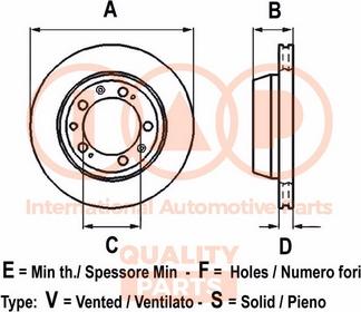 IAP QUALITY PARTS 709-18033G - Тормозной диск autospares.lv