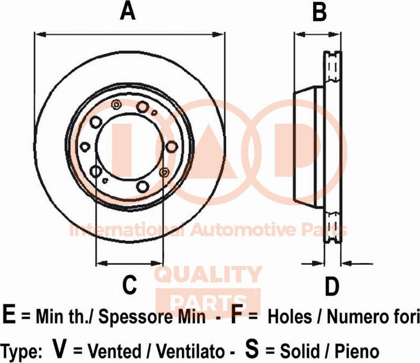 IAP QUALITY PARTS 709-21066 - Тормозной диск autospares.lv