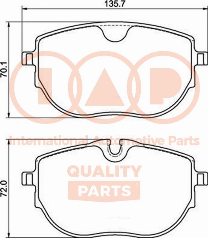 IAP QUALITY PARTS 704-50064 - Тормозные колодки, дисковые, комплект autospares.lv