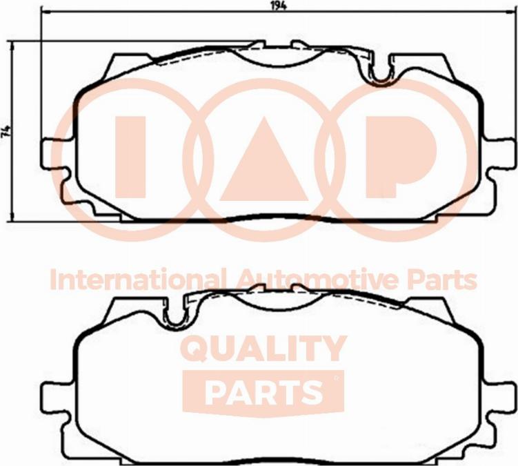 IAP QUALITY PARTS 704-50065P - Тормозные колодки, дисковые, комплект autospares.lv