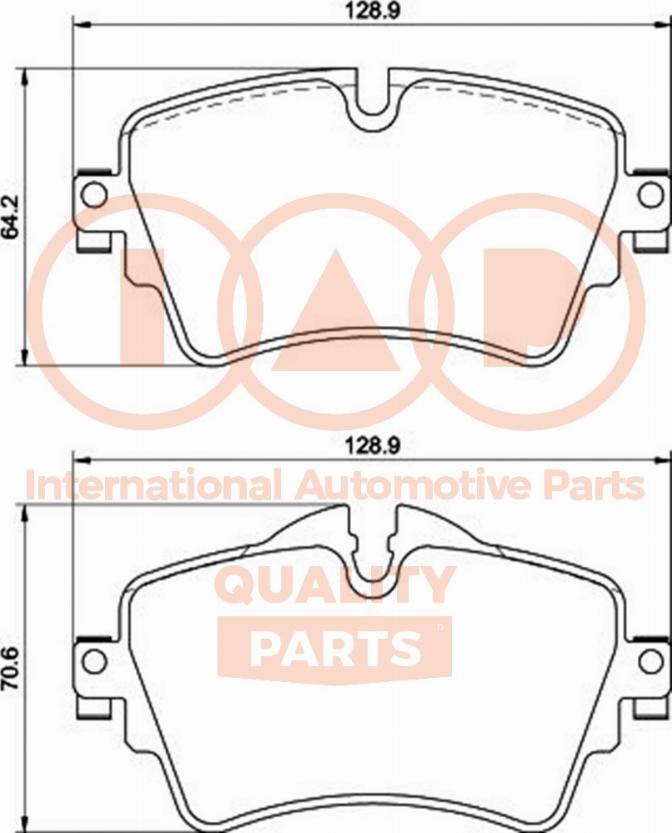 IAP QUALITY PARTS 704-51005P - Тормозные колодки, дисковые, комплект autospares.lv