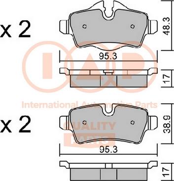 IAP QUALITY PARTS 704-51001P - Тормозные колодки, дисковые, комплект autospares.lv