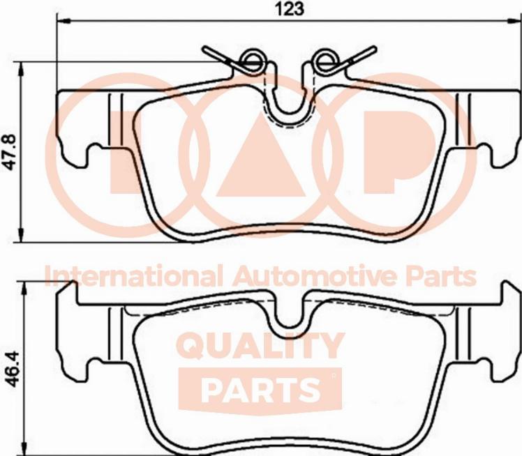 IAP QUALITY PARTS 704-51003P - Тормозные колодки, дисковые, комплект autospares.lv