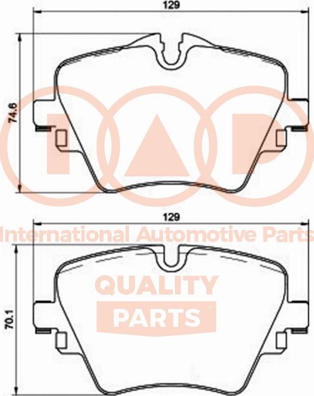 IAP QUALITY PARTS 704-51002P - Тормозные колодки, дисковые, комплект autospares.lv