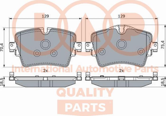 IAP QUALITY PARTS 704-51002 - Тормозные колодки, дисковые, комплект autospares.lv