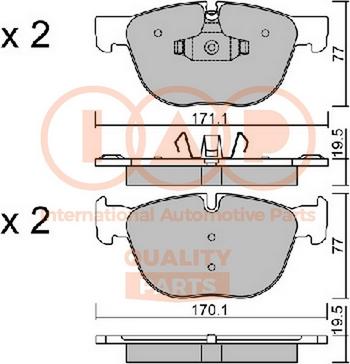 IAP QUALITY PARTS 704-51150P - Тормозные колодки, дисковые, комплект autospares.lv