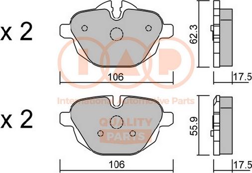 IAP QUALITY PARTS 704-51131P - Тормозные колодки, дисковые, комплект autospares.lv