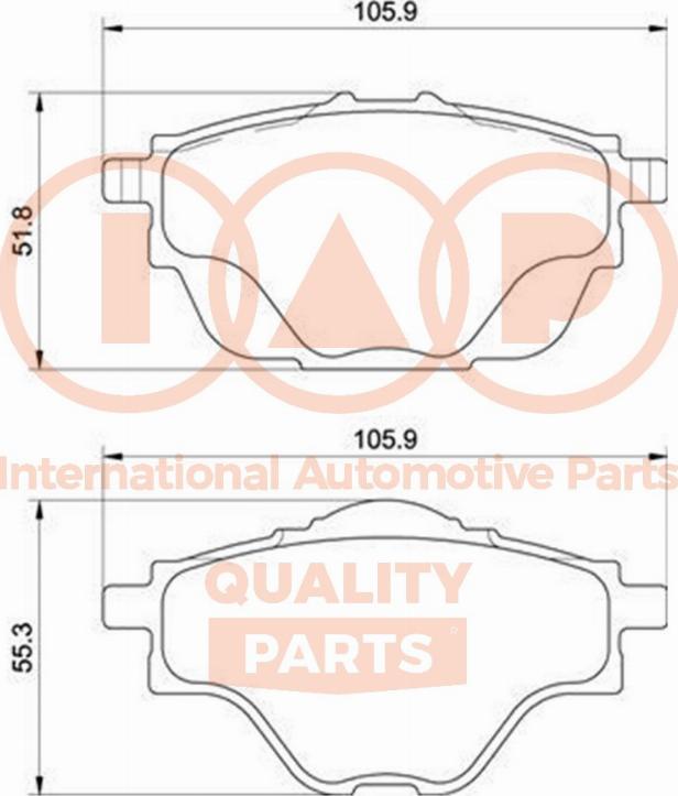 IAP QUALITY PARTS 704-52033P - Тормозные колодки, дисковые, комплект autospares.lv