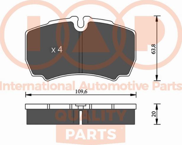 IAP QUALITY PARTS 704-57011 - Тормозные колодки, дисковые, комплект autospares.lv