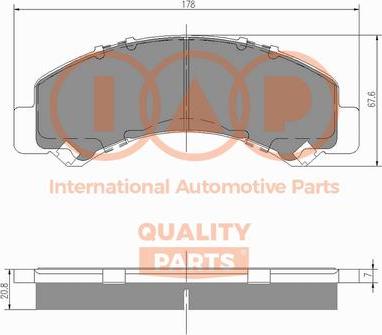 IAP QUALITY PARTS 704-09094 - Тормозные колодки, дисковые, комплект autospares.lv