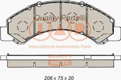 IAP QUALITY PARTS 704-09090P - Тормозные колодки, дисковые, комплект autospares.lv