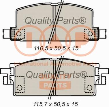 IAP QUALITY PARTS 704-09010 - Тормозные колодки, дисковые, комплект autospares.lv