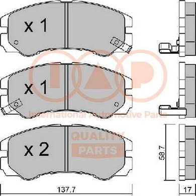 IAP QUALITY PARTS 704-09013P - Тормозные колодки, дисковые, комплект autospares.lv