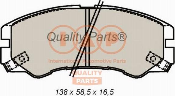 IAP QUALITY PARTS 704-09013 - Тормозные колодки, дисковые, комплект autospares.lv