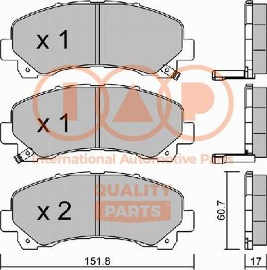 IAP QUALITY PARTS 704-09023P - Тормозные колодки, дисковые, комплект autospares.lv