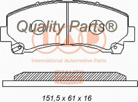 IAP QUALITY PARTS 704-09023X - Тормозные колодки, дисковые, комплект autospares.lv