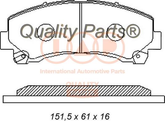 IAP QUALITY PARTS 704-09023 - Тормозные колодки, дисковые, комплект autospares.lv