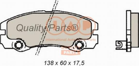 IAP QUALITY PARTS 704-09070 - Тормозные колодки, дисковые, комплект autospares.lv