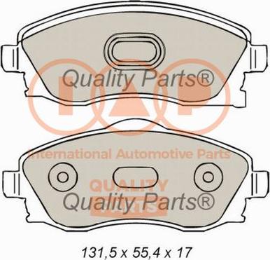 IAP QUALITY PARTS 704-09133X - Тормозные колодки, дисковые, комплект autospares.lv