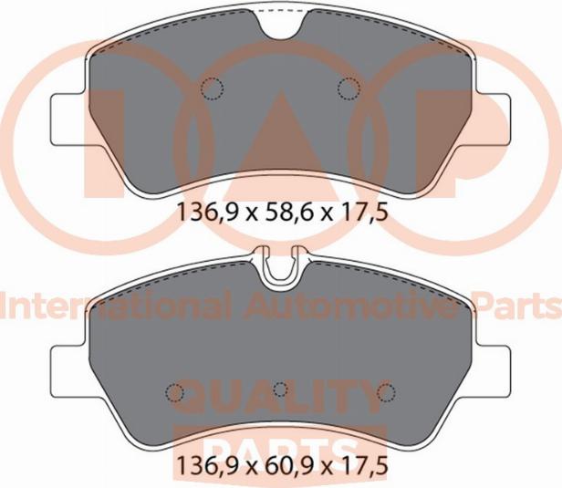 IAP QUALITY PARTS 704-04051 - Тормозные колодки, дисковые, комплект autospares.lv