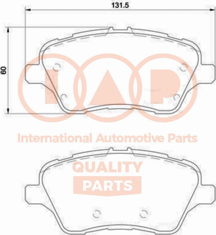 IAP QUALITY PARTS 704-04052P - Тормозные колодки, дисковые, комплект autospares.lv