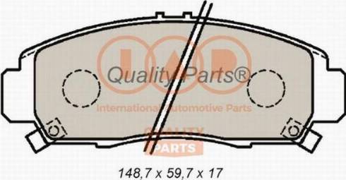 IAP QUALITY PARTS 704-06090X - Тормозные колодки, дисковые, комплект autospares.lv