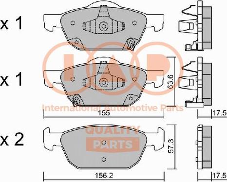 IAP QUALITY PARTS 704-06044P - Тормозные колодки, дисковые, комплект autospares.lv