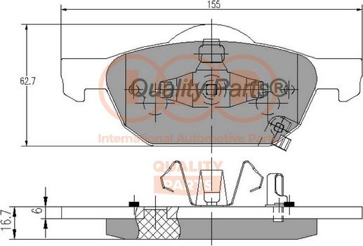 IAP QUALITY PARTS 704-06044 - Тормозные колодки, дисковые, комплект autospares.lv