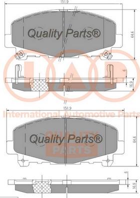 IAP QUALITY PARTS 704-06045 - Тормозные колодки, дисковые, комплект autospares.lv