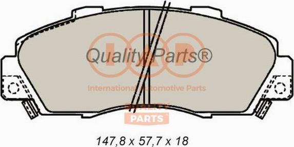 IAP QUALITY PARTS 704-06060 - Тормозные колодки, дисковые, комплект autospares.lv