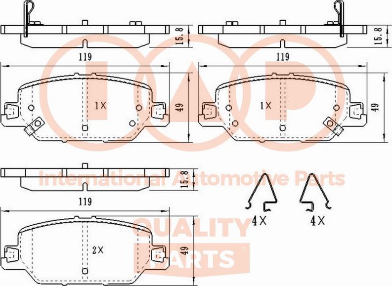 IAP QUALITY PARTS 704-06068 - Тормозные колодки, дисковые, комплект autospares.lv