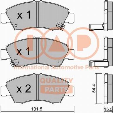 IAP QUALITY PARTS 704-06014P - Тормозные колодки, дисковые, комплект autospares.lv