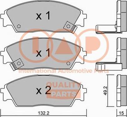 IAP QUALITY PARTS 704-06012P - Тормозные колодки, дисковые, комплект autospares.lv