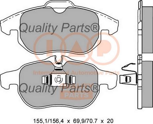 IAP QUALITY PARTS 704-00054 - Тормозные колодки, дисковые, комплект autospares.lv